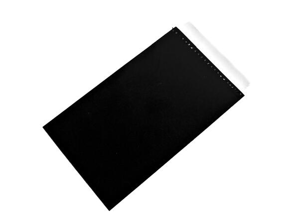 Lommetørkle på papp med rett brett hvit straigth cut 1,5cm 